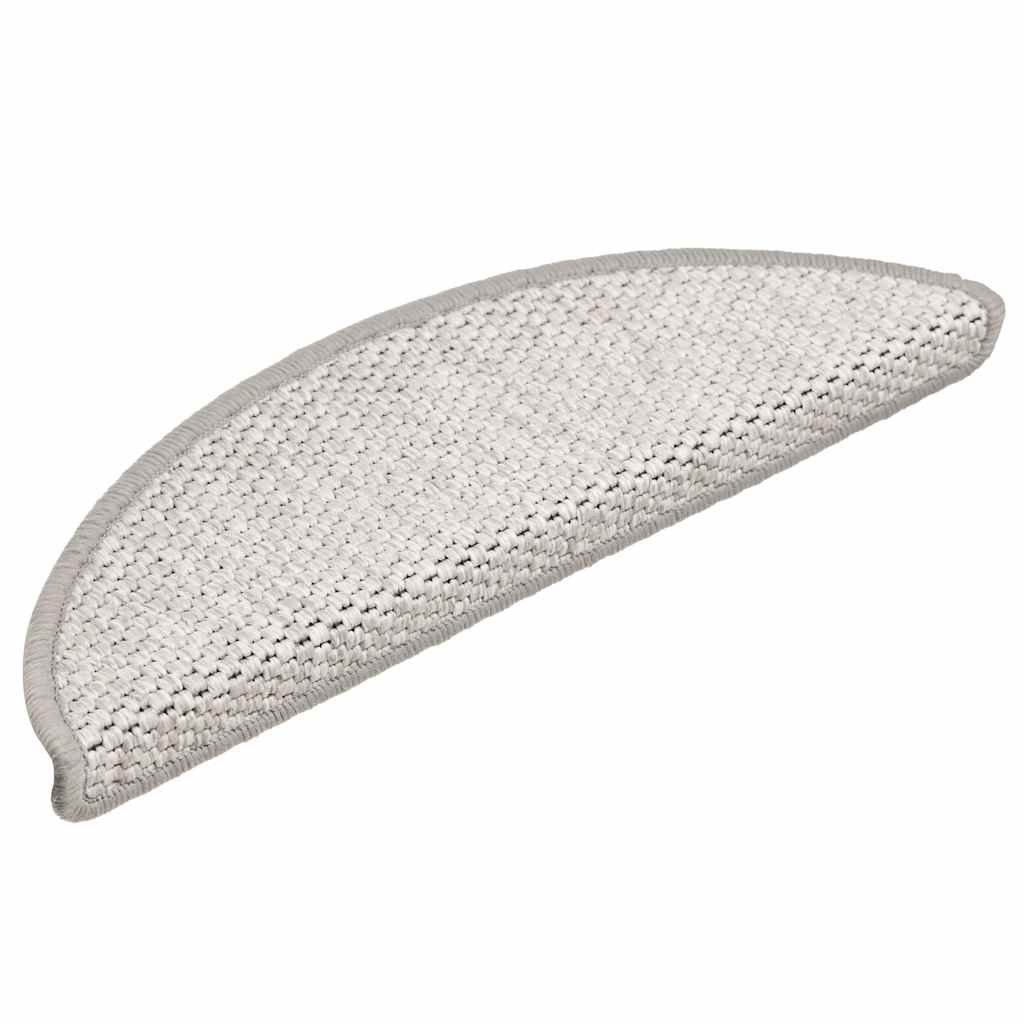 Trapmatten zelfklevend Sisal-Look 30 st 56x17x3 cm Platina is nu te koop bij PeponiXL, paradijselijk wonen!