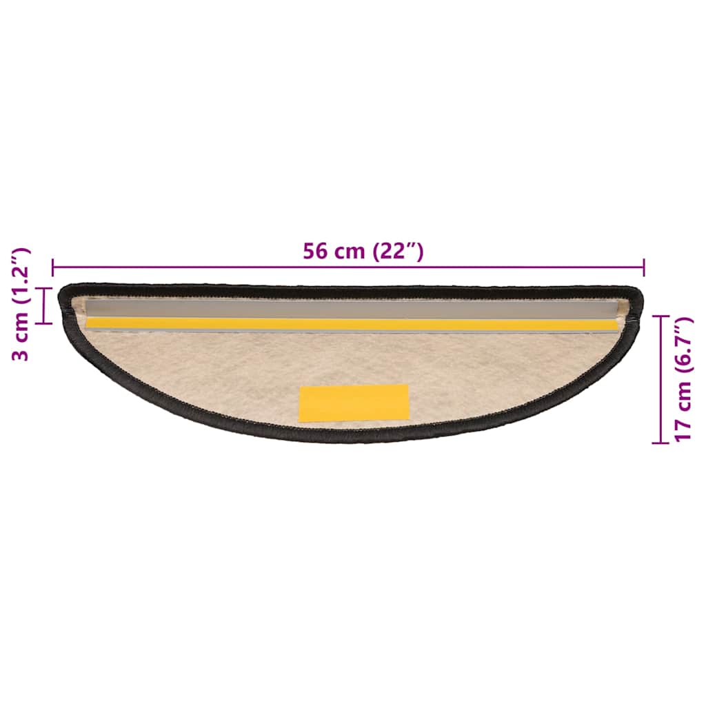 Trapmatten zelfklevend Sisal-Look 30 st 56x17x3 cm antraciet is nu te koop bij PeponiXL, paradijselijk wonen!