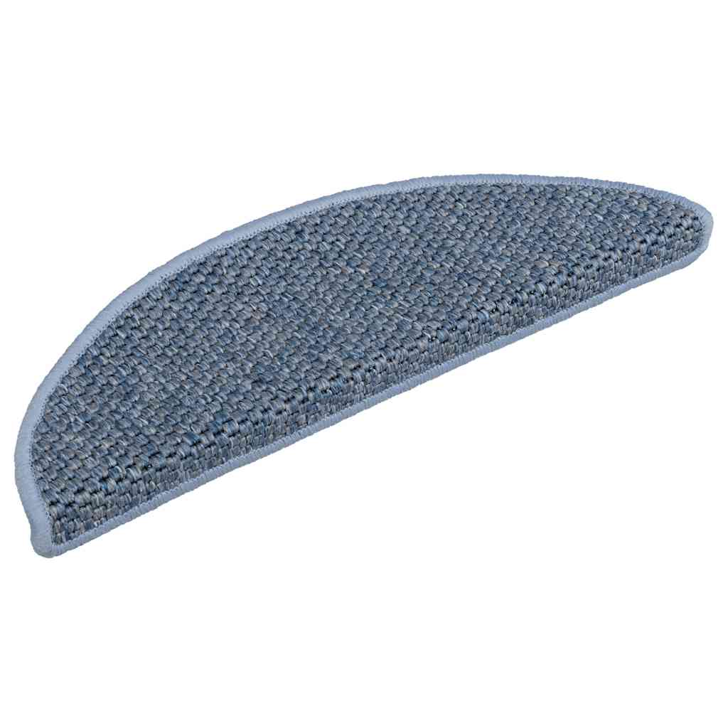 Trapmatten zelfklevend Sisal-Look 30 st 56x17x3 cm blauw is nu te koop bij PeponiXL, paradijselijk wonen!