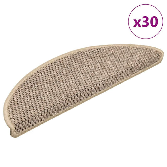 Trapmatten zelfklevend Sisal-Look 30 st 56x17x3 cm donkerbeige is nu te koop bij PeponiXL, paradijselijk wonen!