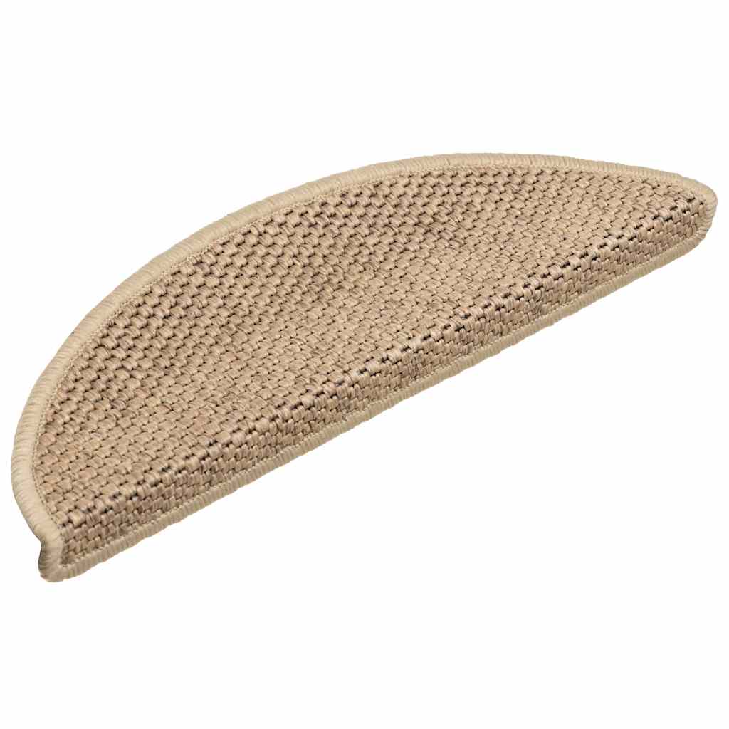 Trapmatten zelfklevend Sisal-Look 30 st 56x17x3 cm zand is nu te koop bij PeponiXL, paradijselijk wonen!