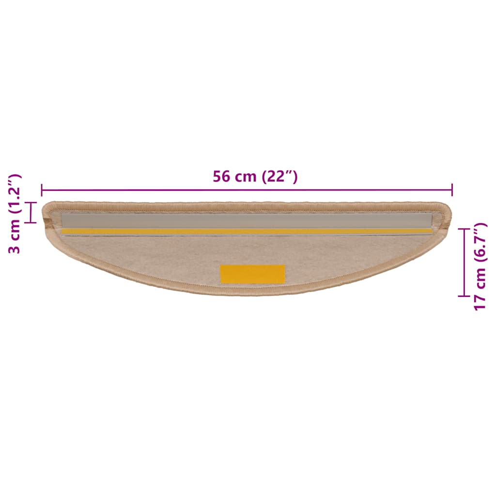 Trapmatten zelfklevend Sisal-Look 30 st 56x17x3 cm lichtbeige is nu te koop bij PeponiXL, paradijselijk wonen!