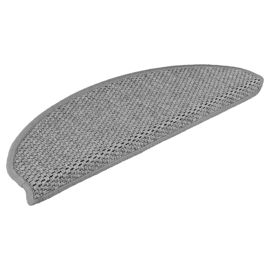 Trapmatten zelfklevend Sisal-Look 30 st 65x21x4cm zilverkleurig is nu te koop bij PeponiXL, paradijselijk wonen!