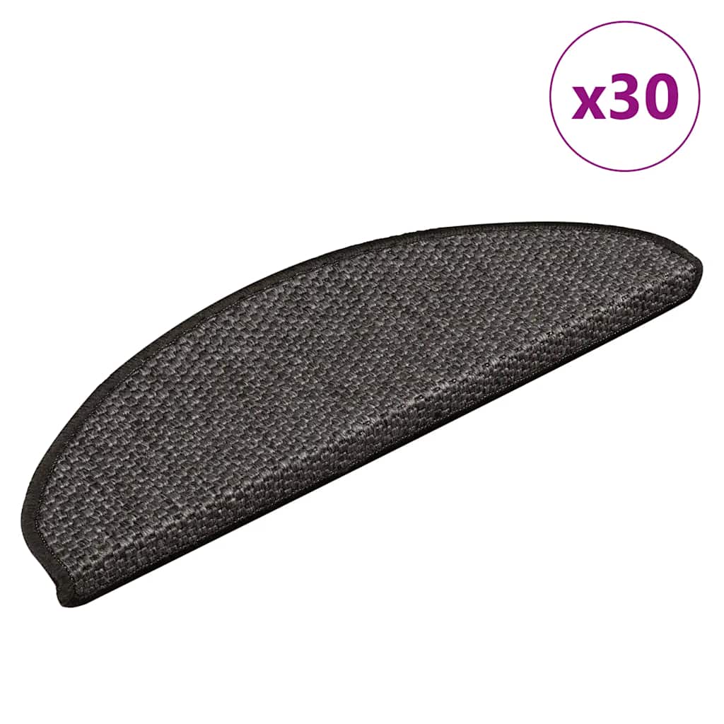Trapmatten zelfklevend Sisal-Look 30 st 65x21x4 cm antraciet is nu te koop bij PeponiXL, paradijselijk wonen!