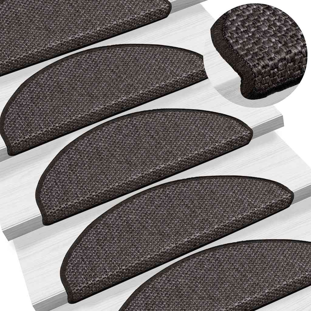Trapmatten zelfklevend Sisal-Look 30 st 65x21x4 cm antraciet is nu te koop bij PeponiXL, paradijselijk wonen!