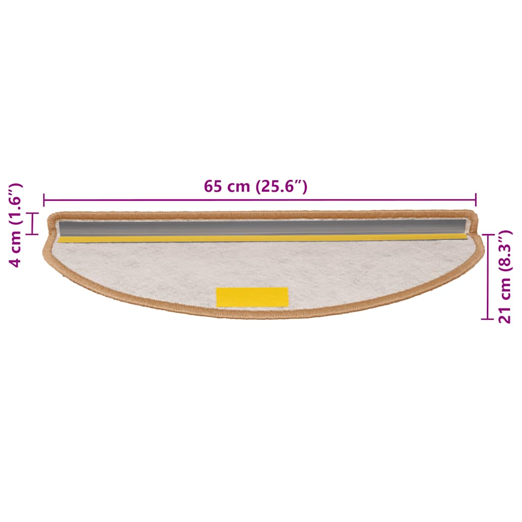Trapmatten zelfklevend Sisal-Look 30 st 65x21x4 cm Sisal