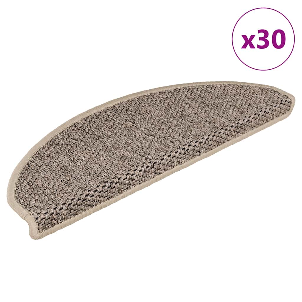 Trapmatten zelfklevend Sisal-Look 30 st 65x21x4 cm donkerbeige is nu te koop bij PeponiXL, paradijselijk wonen!