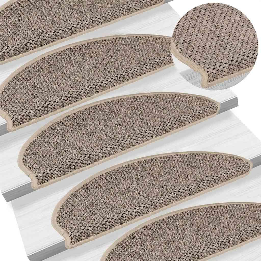 Trapmatten zelfklevend Sisal-Look 30 st 65x21x4 cm donkerbeige is nu te koop bij PeponiXL, paradijselijk wonen!