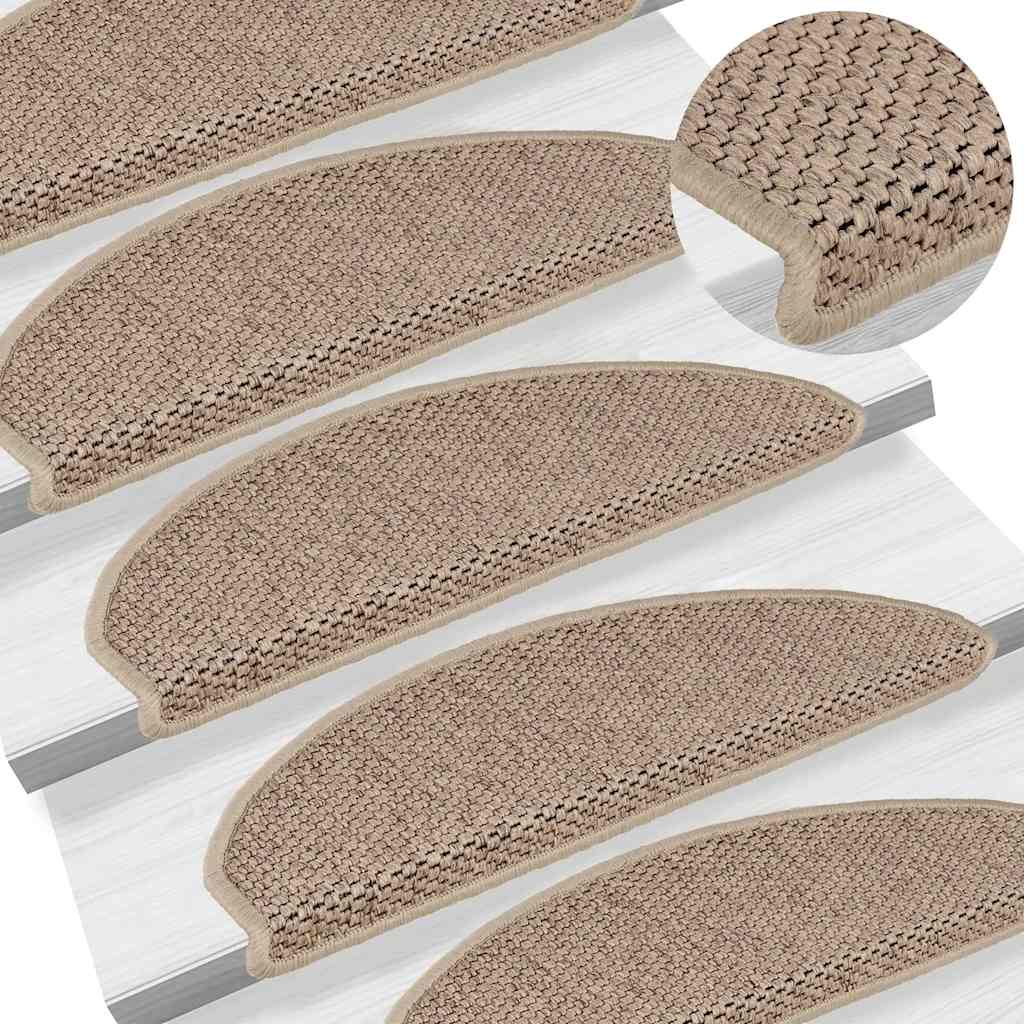 Trapmatten zelfklevend Sisal-Look 30 st 65x21x4 cm zand is nu te koop bij PeponiXL, paradijselijk wonen!