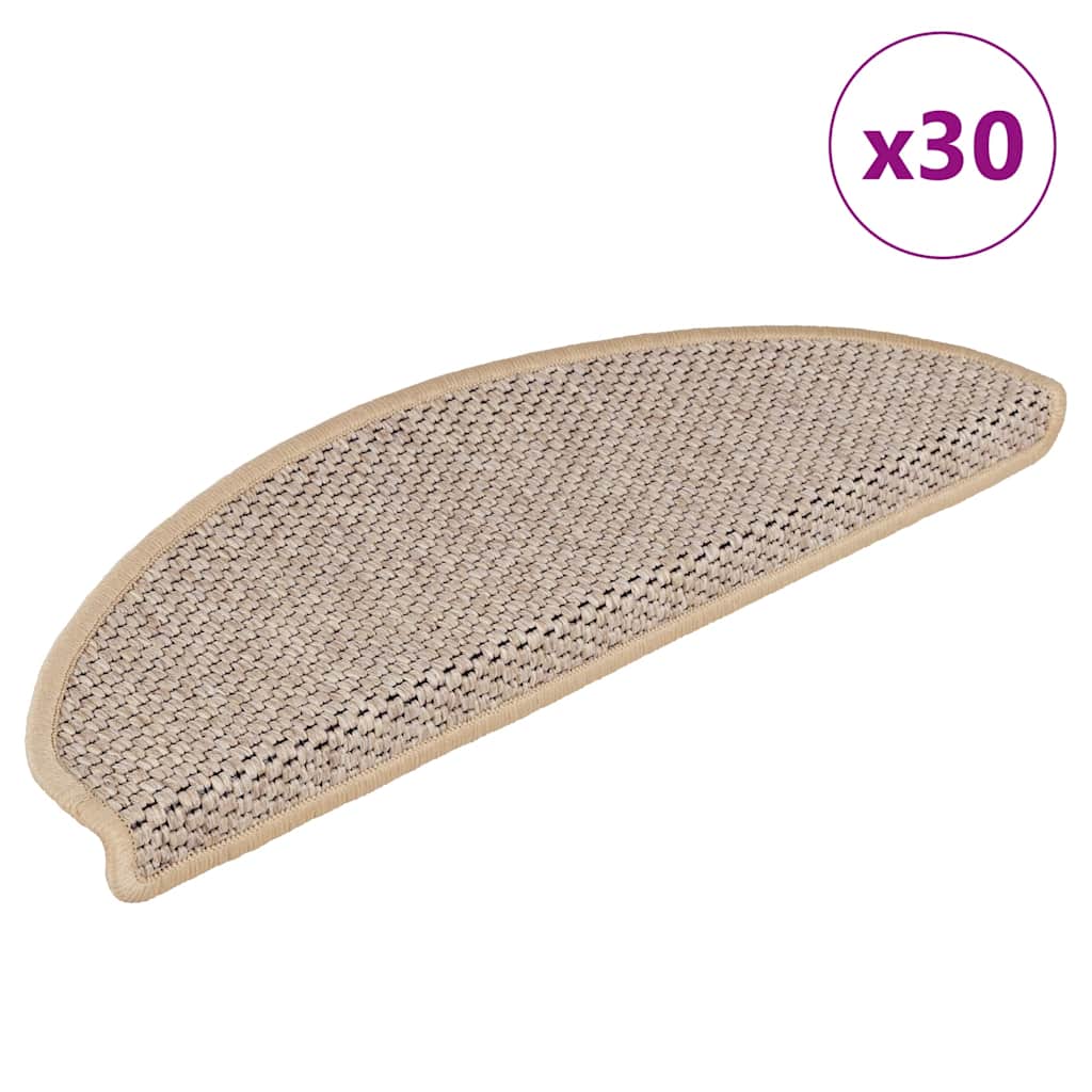 Trapmatten Sisal-Look zelfklevend 30 st 65x21x4 cm lichtbeige is nu te koop bij PeponiXL, paradijselijk wonen!