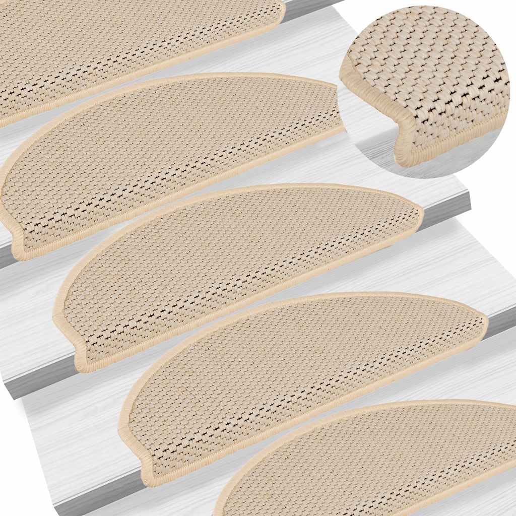 Trapmatten zelfklevend Sisal-Look 30 st 65x21x4 cm Berber is nu te koop bij PeponiXL, paradijselijk wonen!
