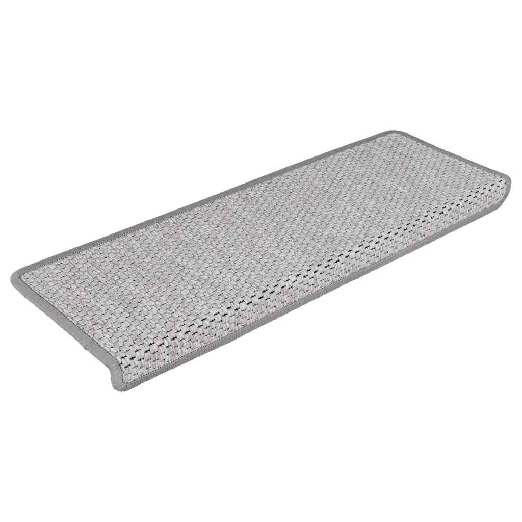 Trapmatten zelfklevend Sisal-Look 30 st 65x21x4 cm Platina is nu te koop bij PeponiXL, paradijselijk wonen!