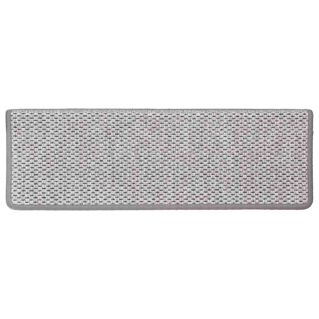 Trapmatten zelfklevend Sisal-Look 30 st 65x21x4 cm Platina is nu te koop bij PeponiXL, paradijselijk wonen!