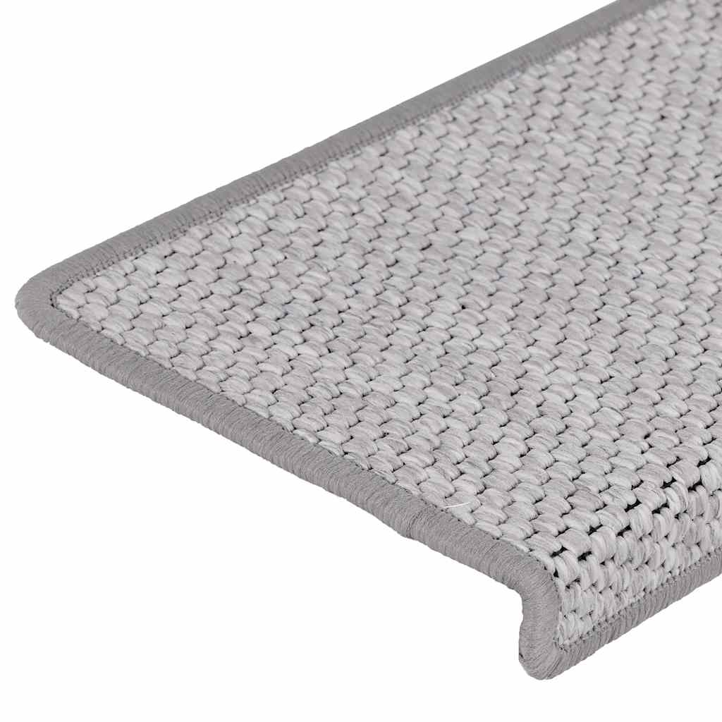 Trapmatten zelfklevend Sisal-Look 30 st 65x21x4 cm Platina is nu te koop bij PeponiXL, paradijselijk wonen!