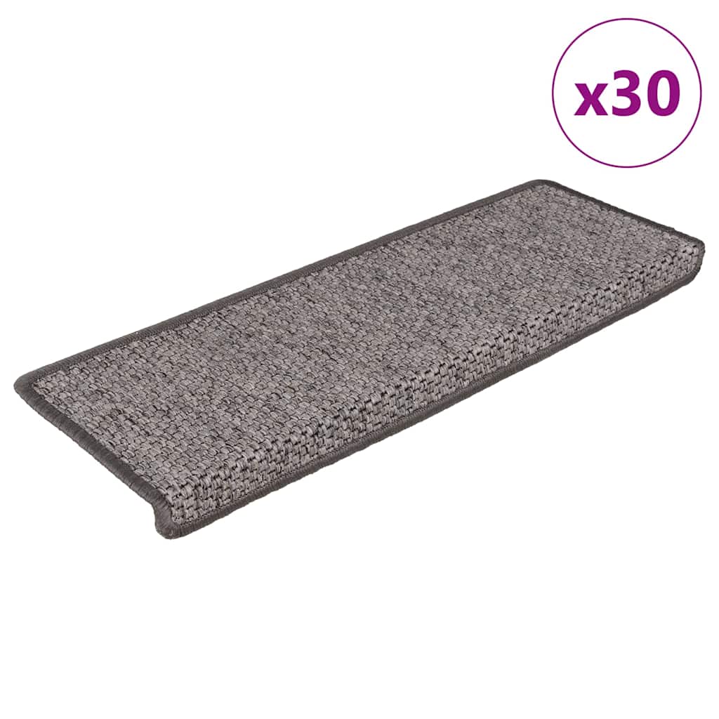 Trapmatten zelfklevend Sisal-Look 30 st 65x21x4 cm grijs beige is nu te koop bij PeponiXL, paradijselijk wonen!