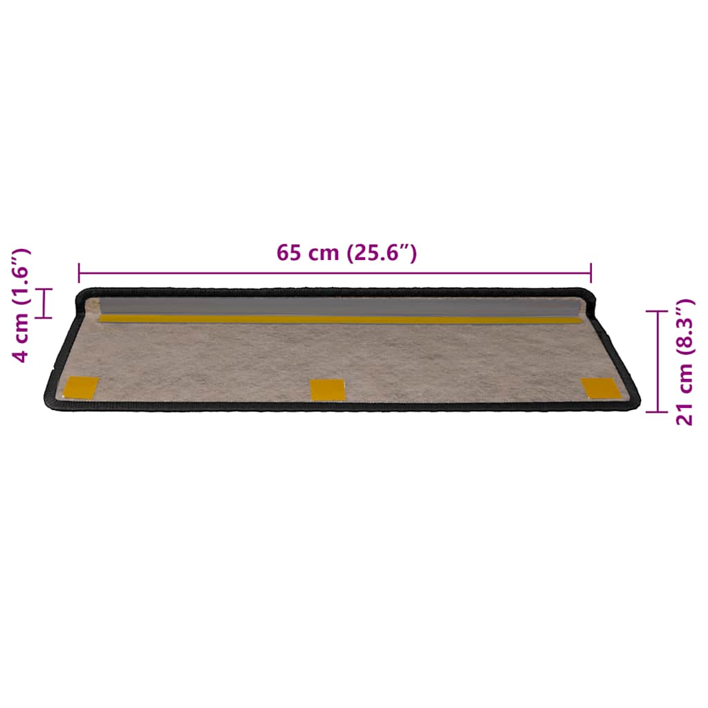 Trapmatten zelfklevend Sisal-Look 30 st 65x21x4 cm antraciet is nu te koop bij PeponiXL, paradijselijk wonen!