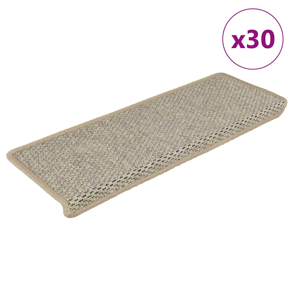 Trapmatten zelfklevend Sisal-Look 30 st 65x21x4 cm lichtgroen is nu te koop bij PeponiXL, paradijselijk wonen!