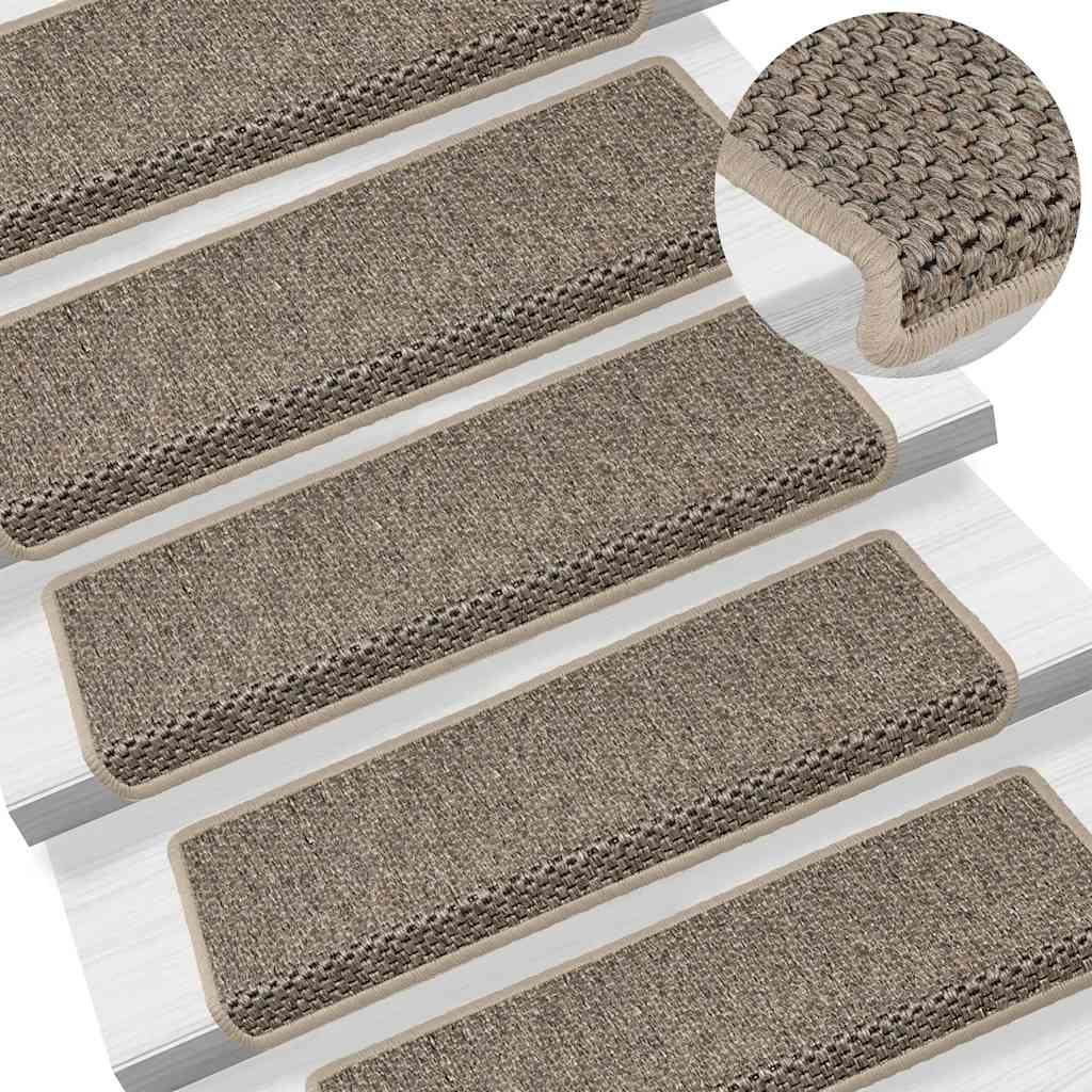 Trapmatten zelfklevend 30 st sisal-look 65x21x4 cm donkerbeige is nu te koop bij PeponiXL, paradijselijk wonen!