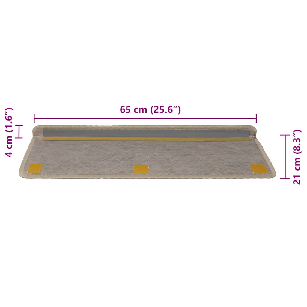 Trapmatten zelfklevend 30 st sisal-look 65x21x4 cm donkerbeige is nu te koop bij PeponiXL, paradijselijk wonen!