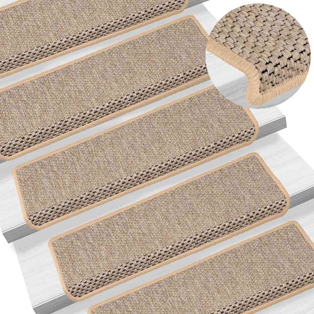 Trapmatten zelfklevend 30 st sisal-look 65x21x4 cm lichtbeige is nu te koop bij PeponiXL, paradijselijk wonen!