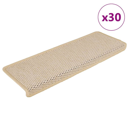 Trapmatten zelfklevend 30 st sisal-look 65x21x4 cm Berber is nu te koop bij PeponiXL, paradijselijk wonen!