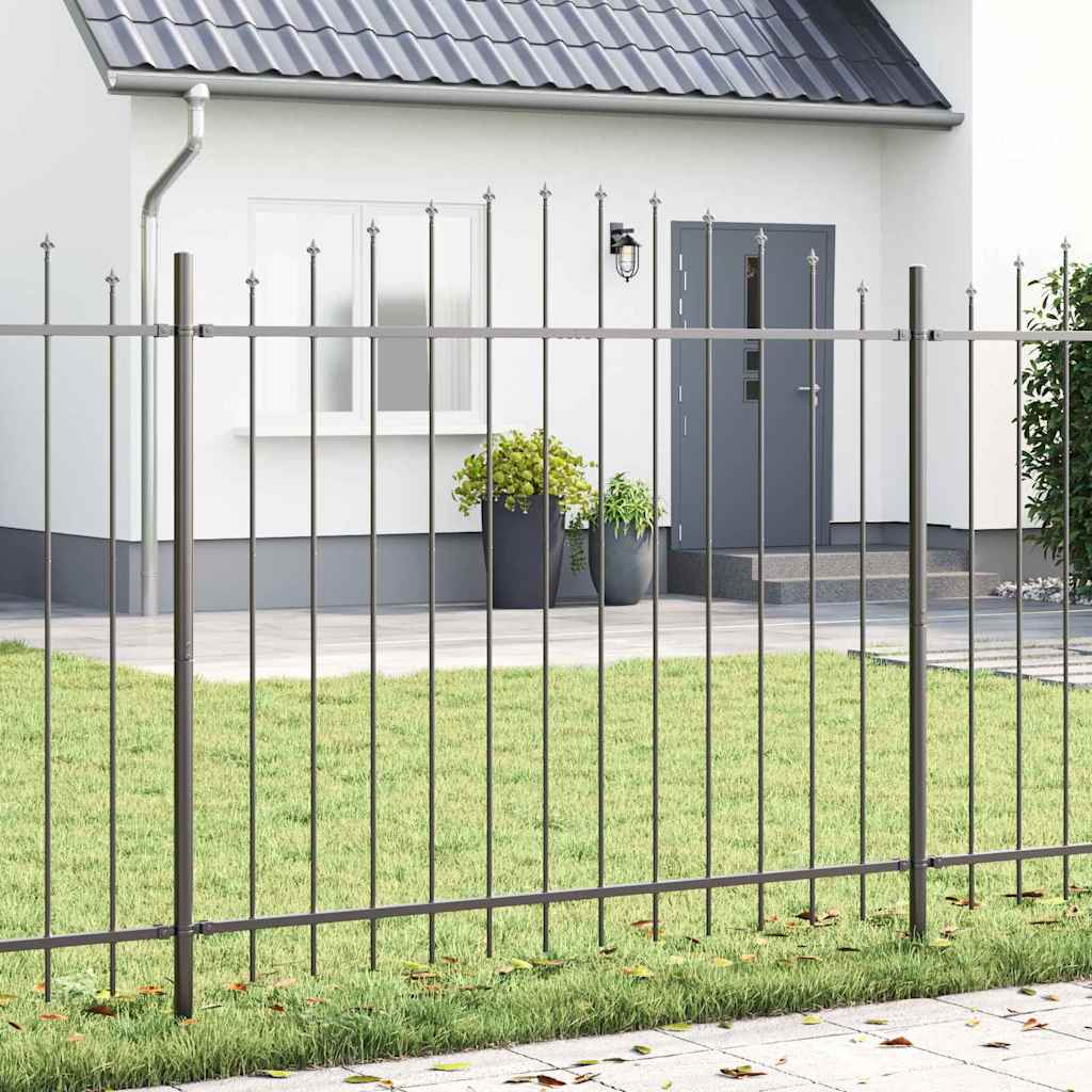 Tuinhek 7 pcs Grijs 170 x 190 cm Gepoedercoat staal is nu te koop bij PeponiXL, paradijselijk wonen!
