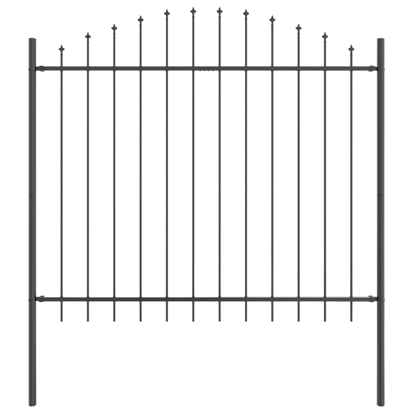 Tuinhek 7 pcs Grijs 170 x 190 cm Gepoedercoat staal is nu te koop bij PeponiXL, paradijselijk wonen!