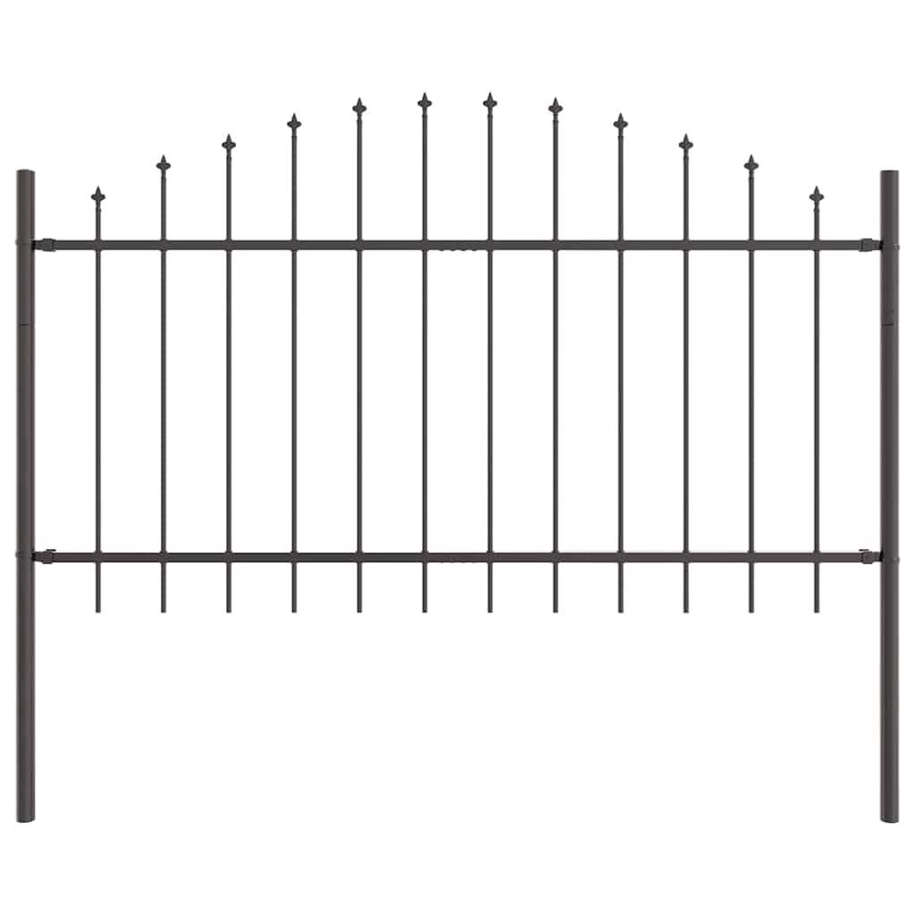 Tuinhek 8 pcs Grijs 170 x 140 cm Gepoedercoat staal is nu te koop bij PeponiXL, paradijselijk wonen!