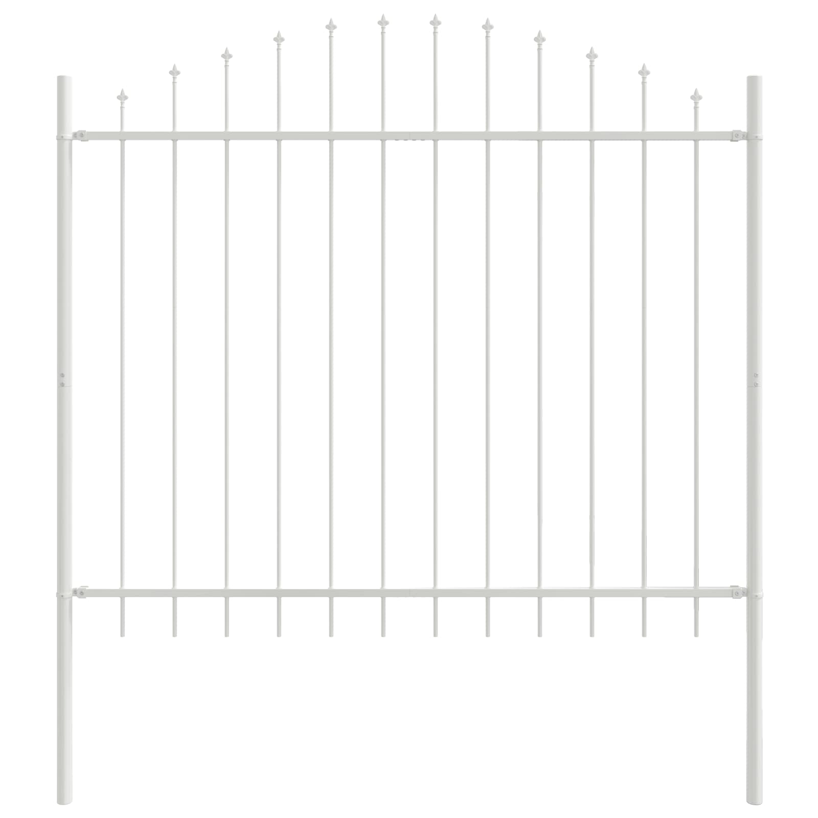 Tuinhek 4 pcs Wit 170 x 165 cm Gepoedercoat staal is nu te koop bij PeponiXL, paradijselijk wonen!