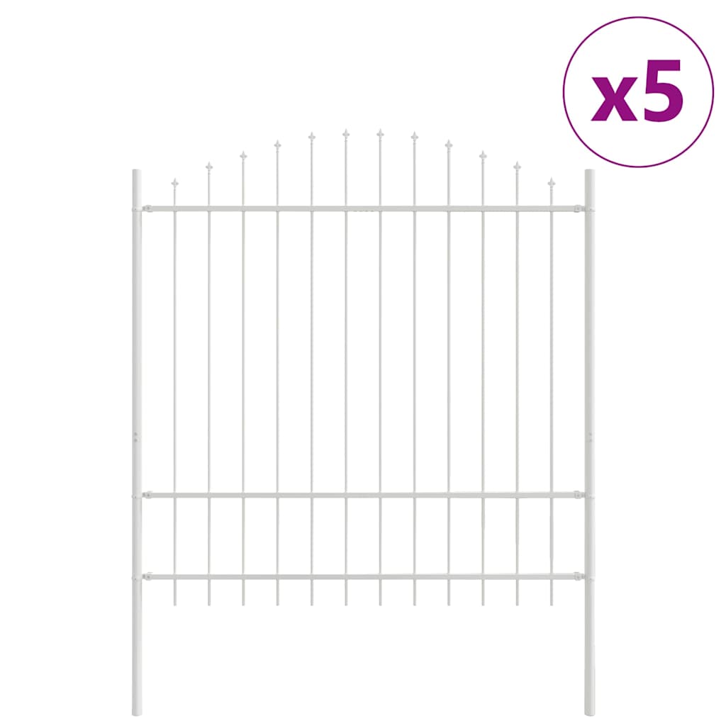 Tuinhek 5 pcs Wit 170 x 215 cm Gepoedercoat staal is nu te koop bij PeponiXL, paradijselijk wonen!