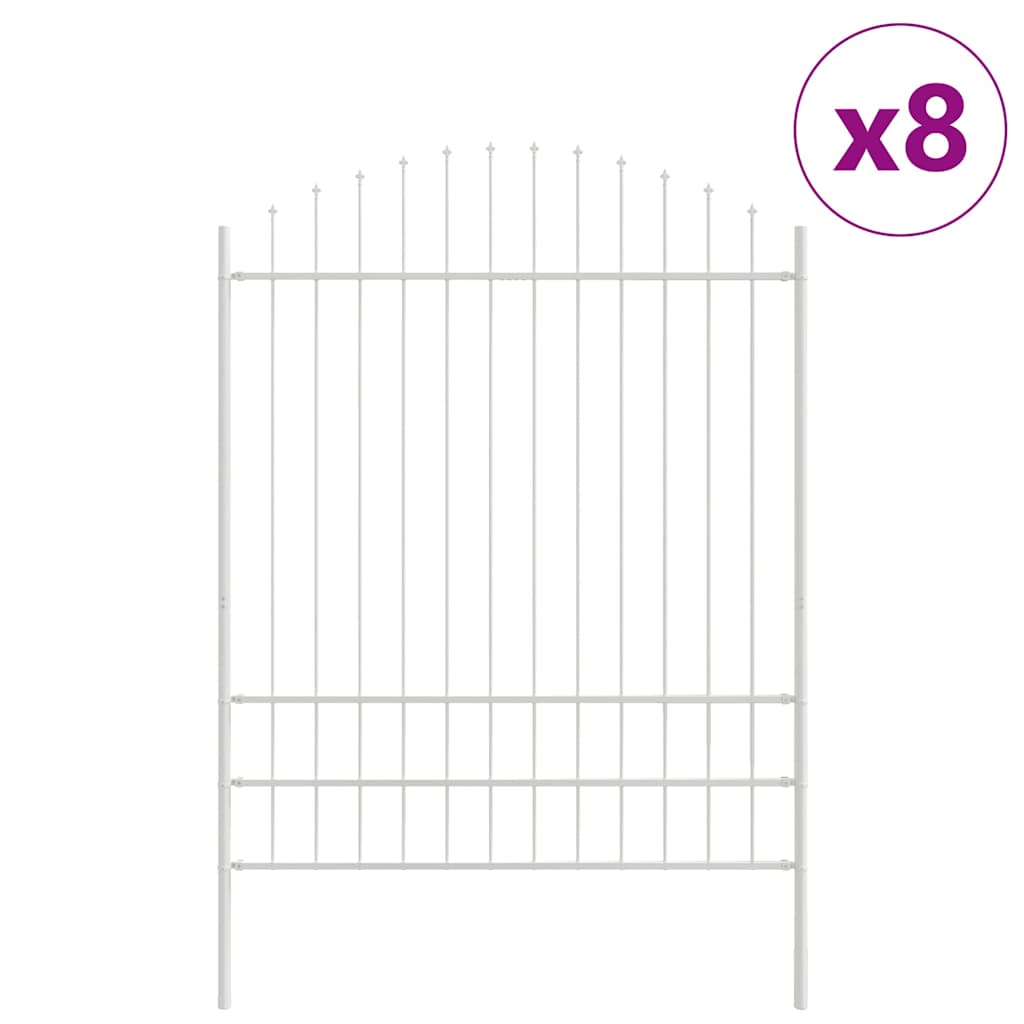 Tuinhek 8 pcs Wit 170 x 225 cm Gepoedercoat staal is nu te koop bij PeponiXL, paradijselijk wonen!