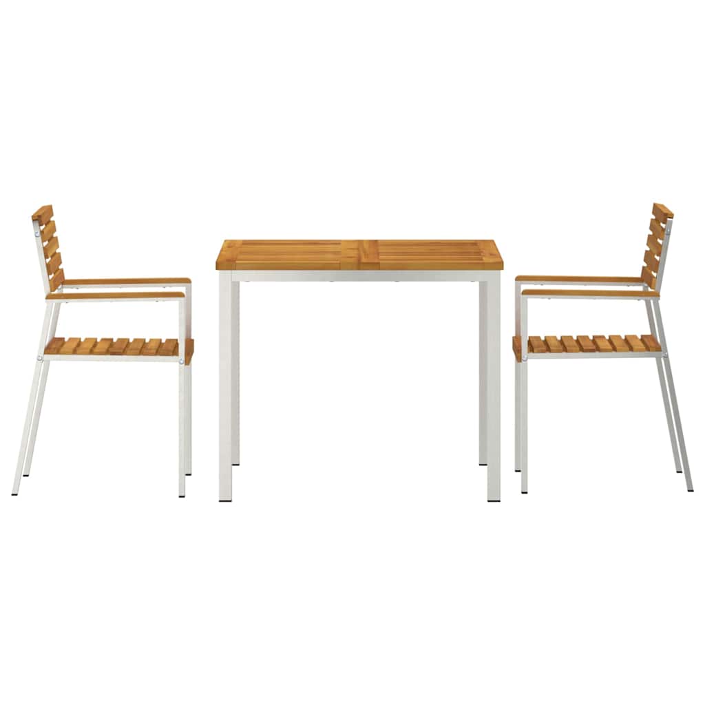 Tuin eettafelset 3 pcs Bruin Massief Acaciahout is nu te koop bij PeponiXL, paradijselijk wonen!