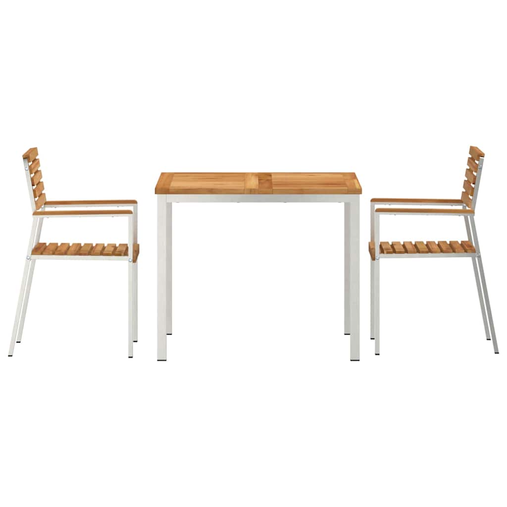 Tuin eettafelset 3 pcs Bruin Massief Teakhout is nu te koop bij PeponiXL, paradijselijk wonen!