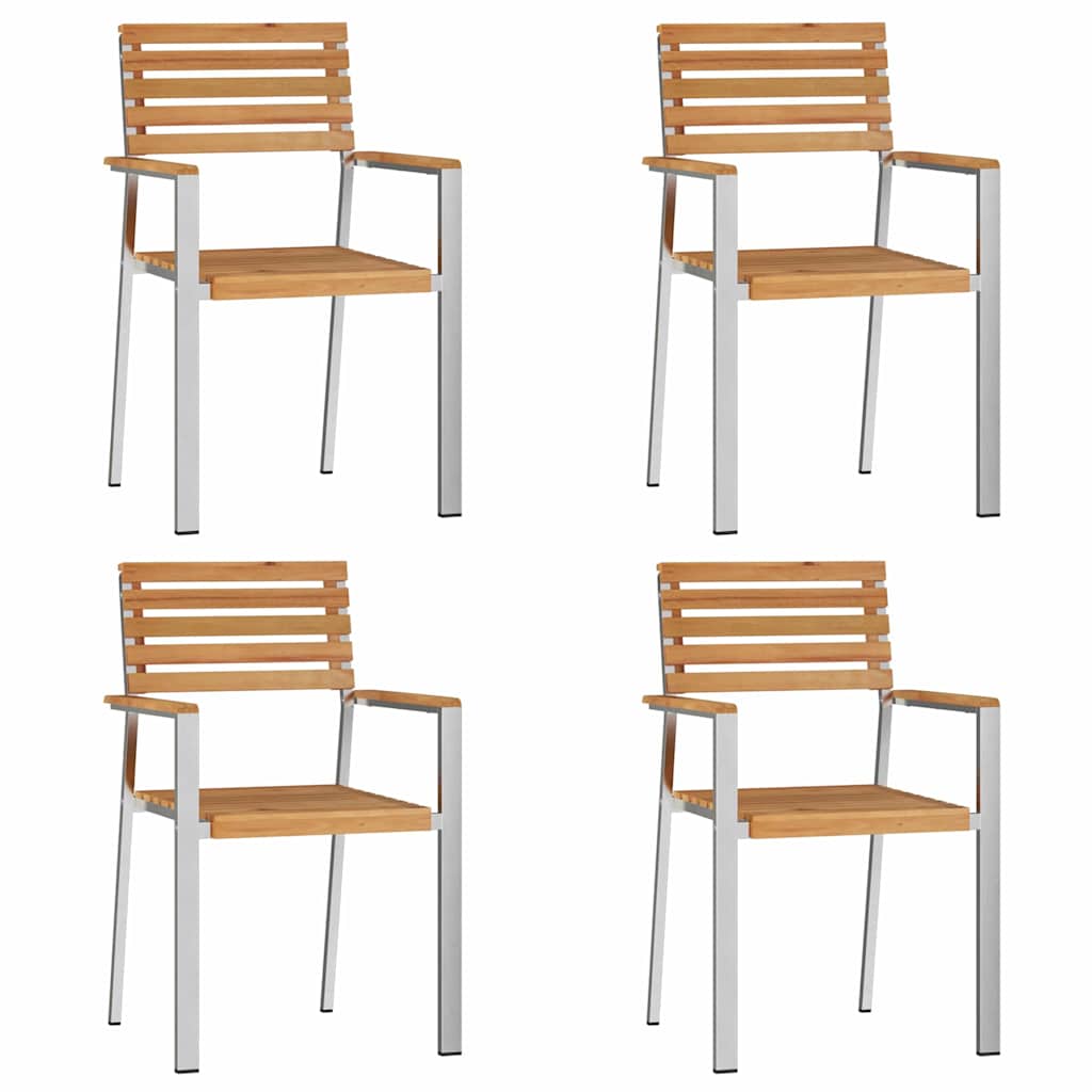 Tuin eettafelset 5 pcs Bruin Massief Teakhout is nu te koop bij PeponiXL, paradijselijk wonen!