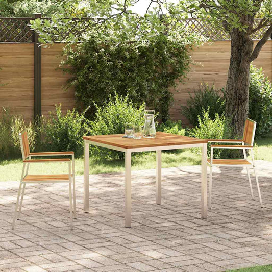 Buiten eettafelset 3 pcs Bruin Massief Acaciahout is nu te koop bij PeponiXL, paradijselijk wonen!