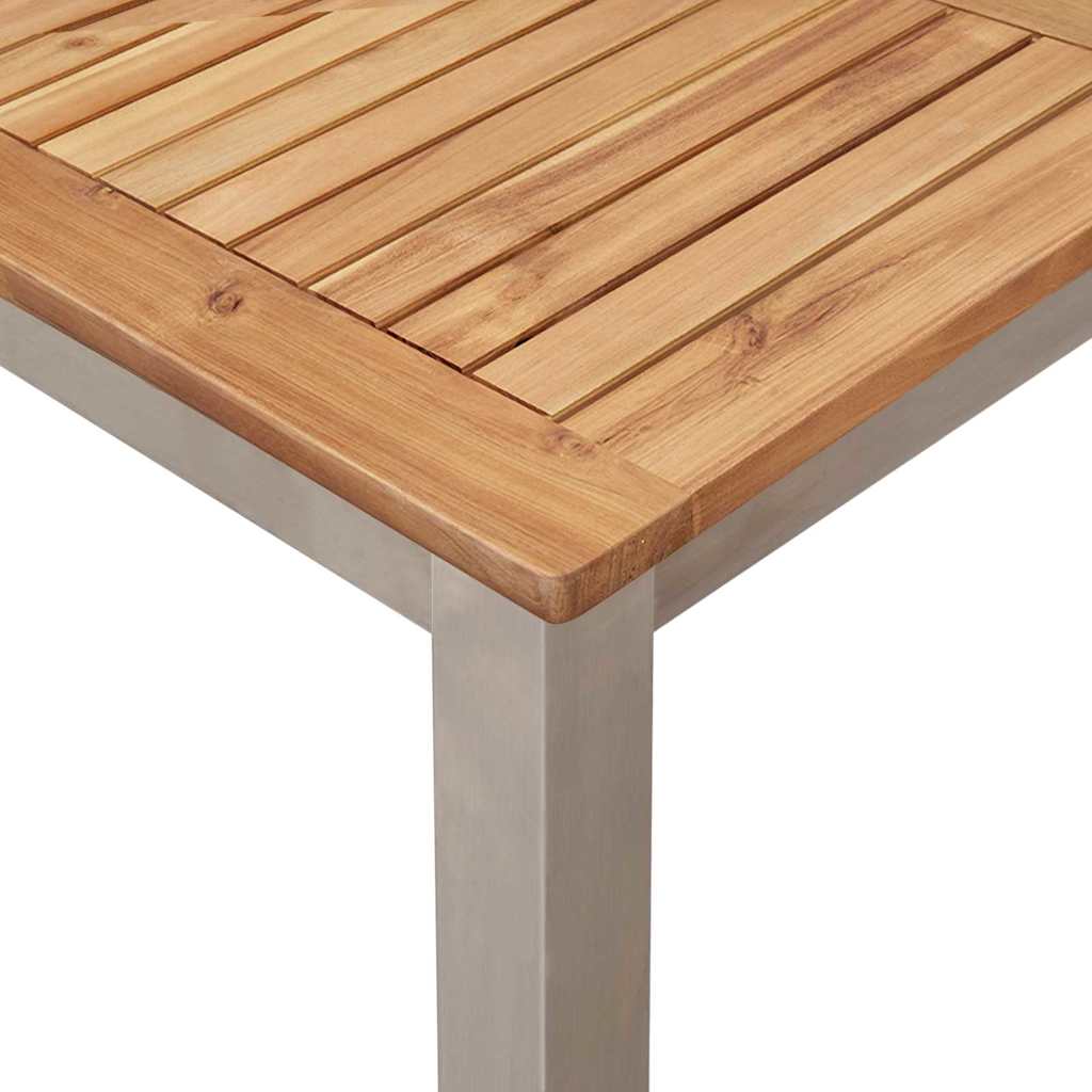 Buiten eettafelset 7 pcs Bruin Massief Acaciahout is nu te koop bij PeponiXL, paradijselijk wonen!