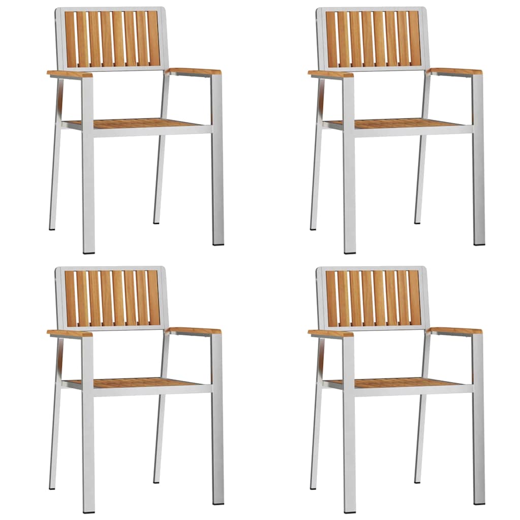 Buiten eettafelset 5 pcs Bruin Massief Teakhout is nu te koop bij PeponiXL, paradijselijk wonen!