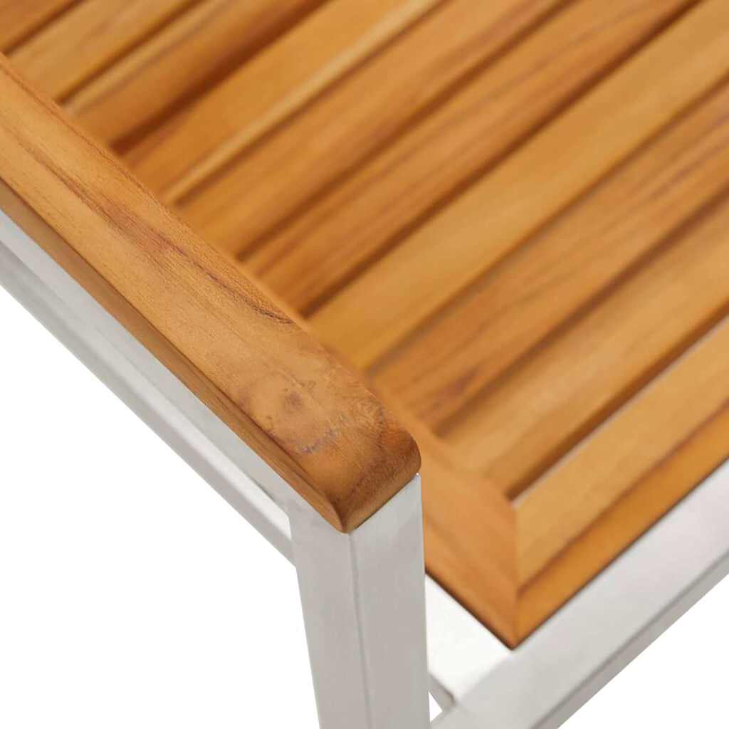 Tuin eettafelset 5 pcs Bruin Massief Acaciahout is nu te koop bij PeponiXL, paradijselijk wonen!