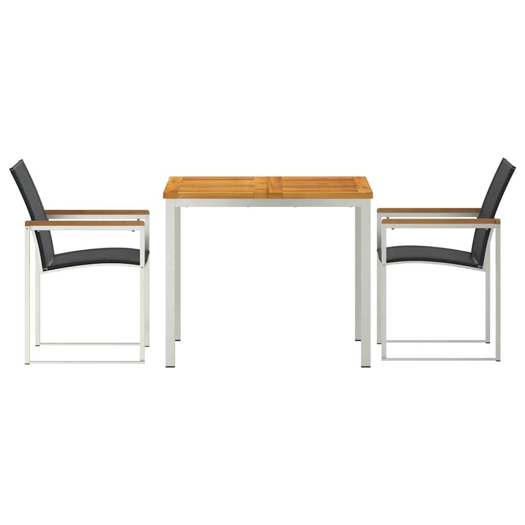 Tuin eettafelset 3 pcs Bruin Massief Acaciahout is nu te koop bij PeponiXL, paradijselijk wonen!