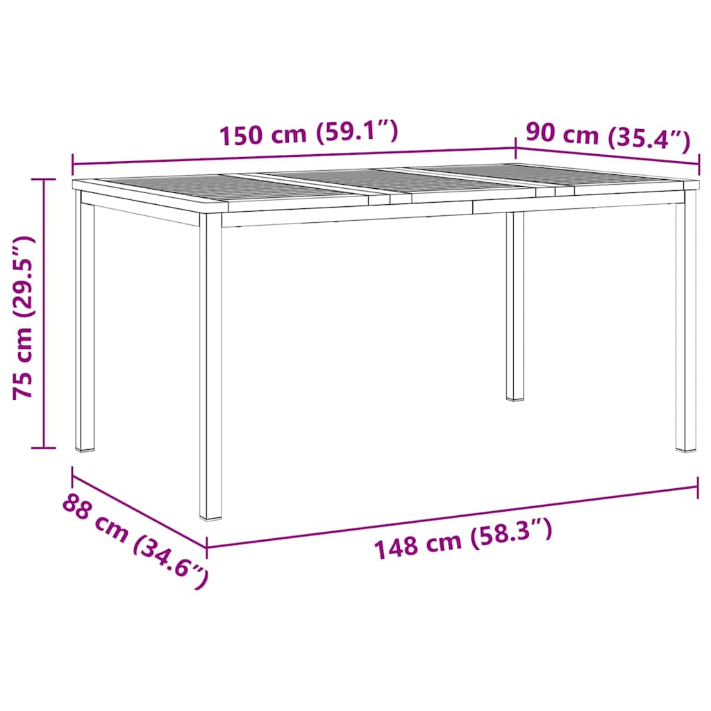 Tuin eettafelset 5 pcs Bruin Massief Acaciahout is nu te koop bij PeponiXL, paradijselijk wonen!