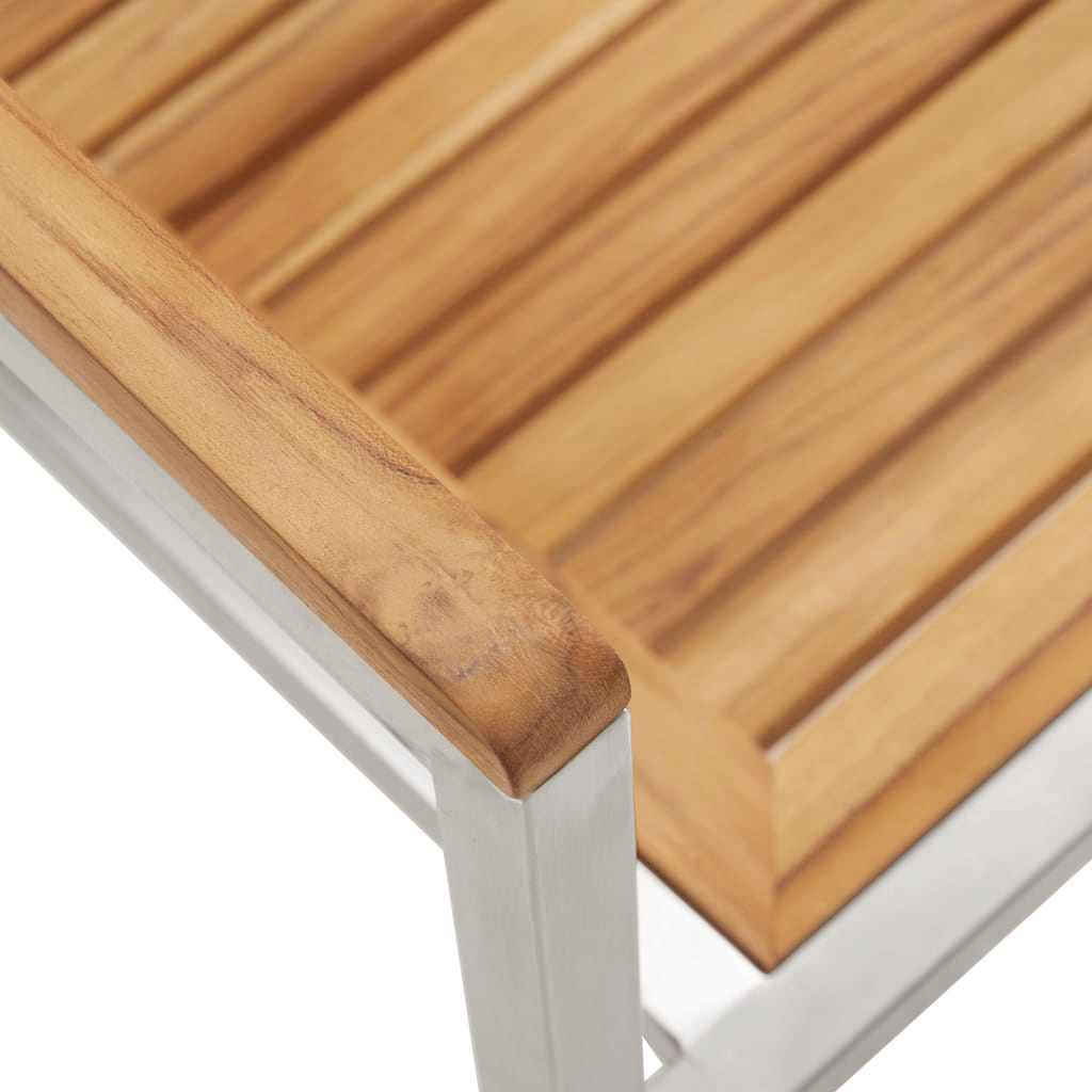 Tuin eettafelset 5 pcs Bruin Massief Teakhout is nu te koop bij PeponiXL, paradijselijk wonen!