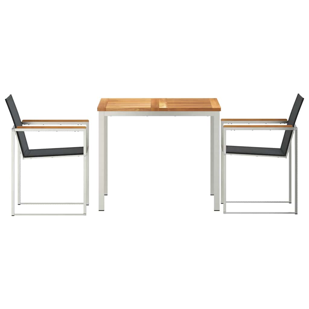 Tuin eettafelset 3 pcs Bruin Massief Teakhout is nu te koop bij PeponiXL, paradijselijk wonen!