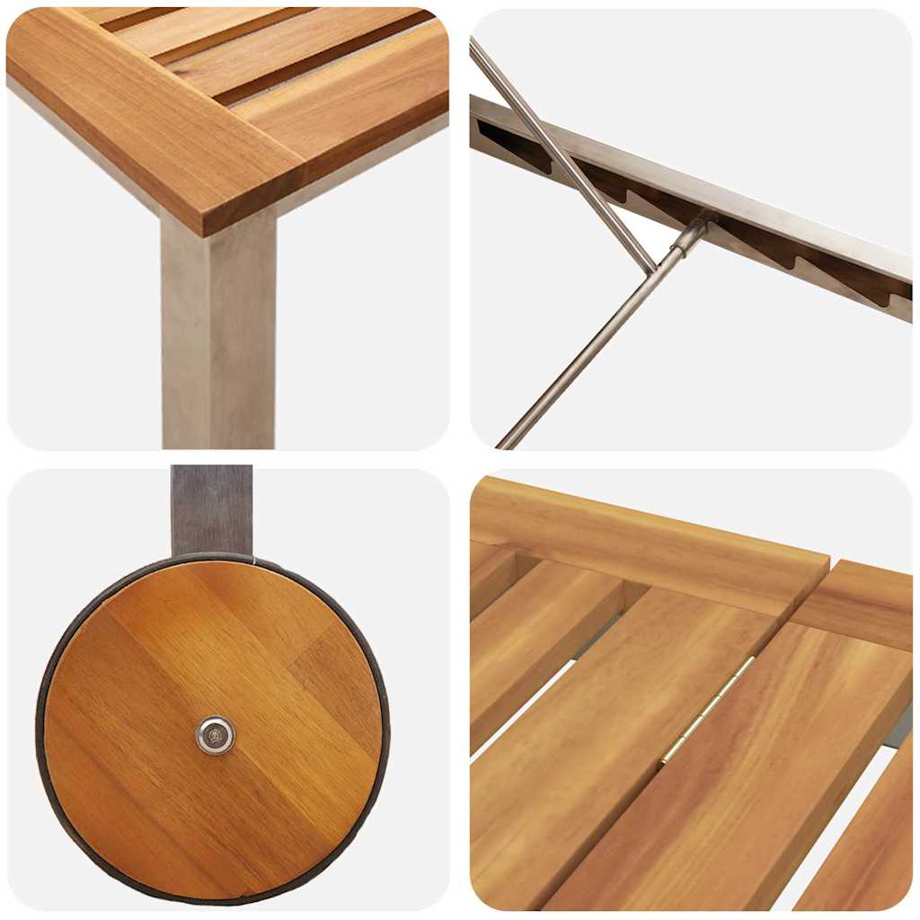 Lounger 2-persoon 3 pcs Bruin Massief Acaciahout is nu te koop bij PeponiXL, paradijselijk wonen!