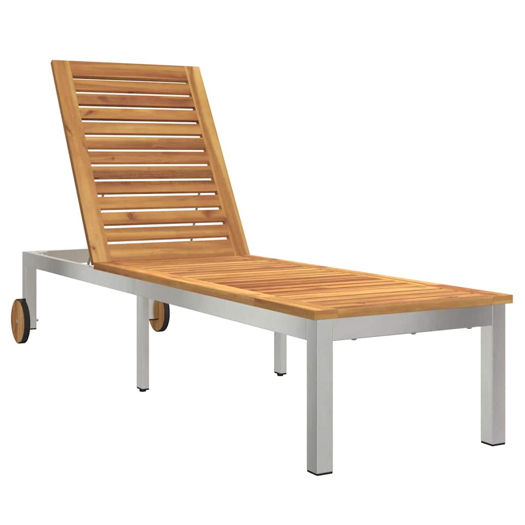 Lounger 2-persoon 3 pcs Bruin Massief Acaciahout is nu te koop bij PeponiXL, paradijselijk wonen!