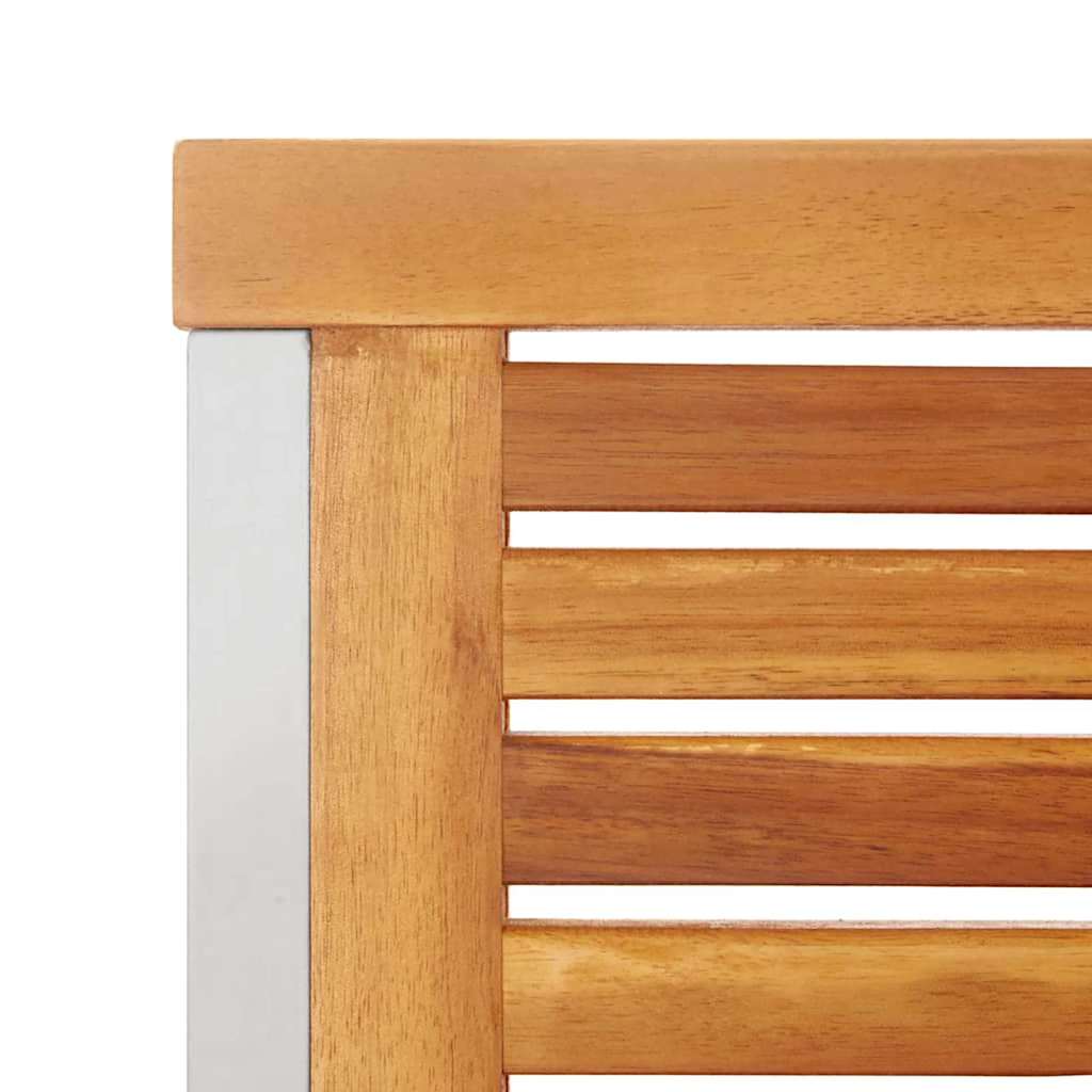 Ligstoel 3 pcs Bruin Massief Acaciahout is nu te koop bij PeponiXL, paradijselijk wonen!