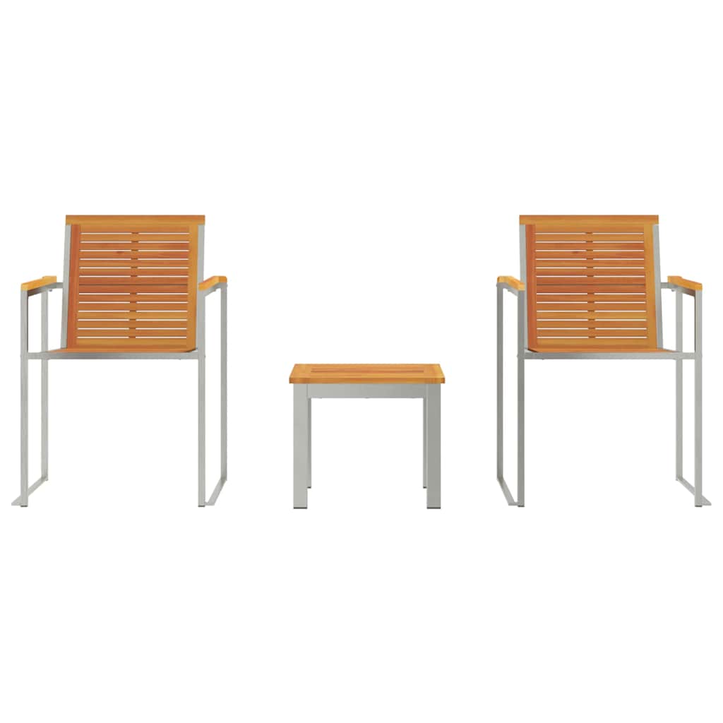 Ligstoel 3 pcs Bruin Massief Acaciahout is nu te koop bij PeponiXL, paradijselijk wonen!