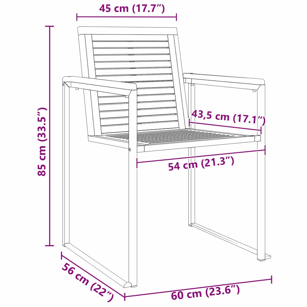 Ligstoel 3 pcs Bruin Massief Acaciahout is nu te koop bij PeponiXL, paradijselijk wonen!