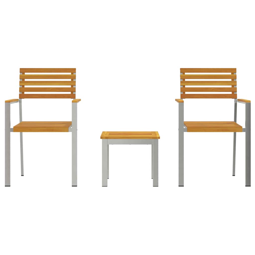 Tuin eettafelset 3 pcs Bruin Massief Acaciahout is nu te koop bij PeponiXL, paradijselijk wonen!