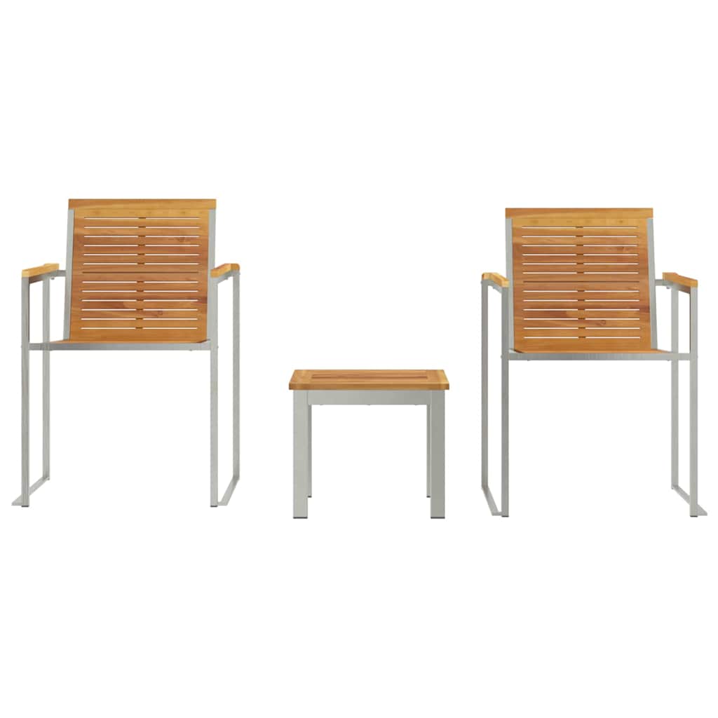 Ligstoel 3 pcs Bruin Massief Teakhout is nu te koop bij PeponiXL, paradijselijk wonen!