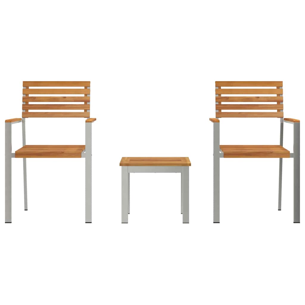 Tuin eettafelset 3 pcs Bruin Massief Teakhout is nu te koop bij PeponiXL, paradijselijk wonen!